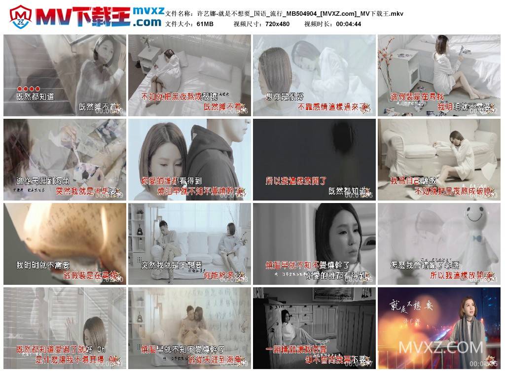 许艺娜-就是不想要_国语_流行_MB504904